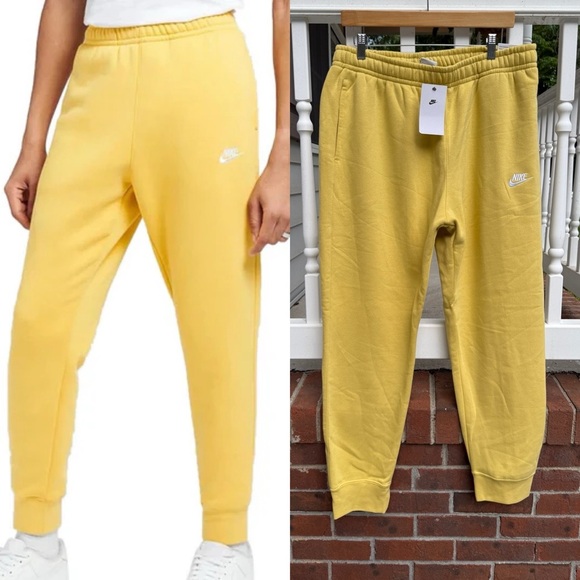Nike Standard Fit Taper Leg Yellow Sweatpants Pants Size XL NWT Men’s - Picture 1 of 6